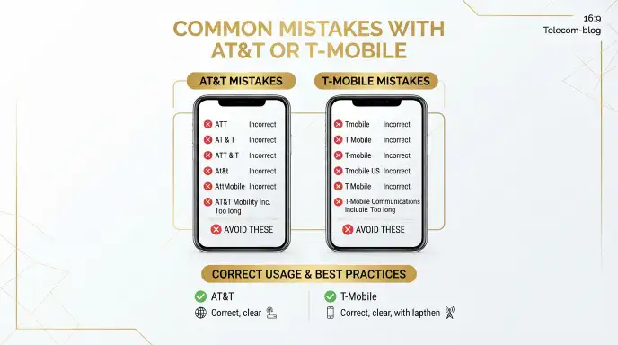Common Mistakes with AT&T or T Mobile