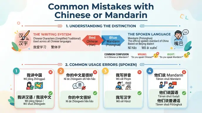 Common Mistakes with Chinese or Mandarin