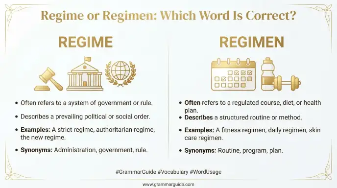 Regime or Regimen: